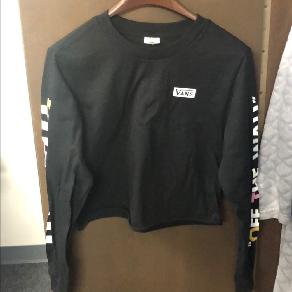 Vans crop black crop shirt medium